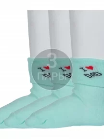 Комплект из 3 пар детских носков RuSocks (Орудьевский трикотаж), 3-Д3-130091Д, СВЕТЛО-МЯТНЫЕ