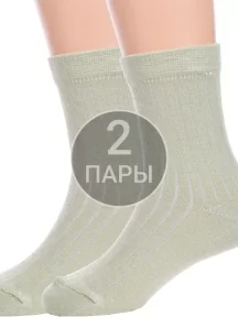 Комплект из 2 пар детских носков Альтаир, 2-М20, ОЛИВКОВЫЕ