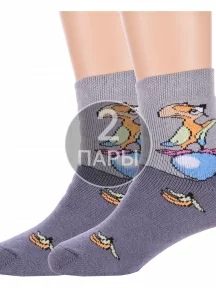 Комплект из 2 пар детских махровых носков Брестские (БЧК), 2-14С3060, рис. 825, СЕРЫЕ
