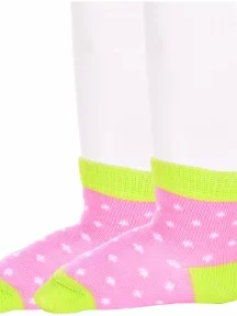 Комплект из 2 пар детских носков Conte kids рис. 214, МАЛЬВА С САЛАТОВЫМ (2-5С-11СП)