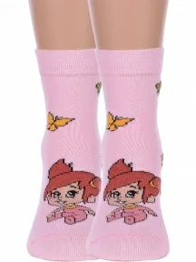 Комплект из 2 пар детских носков Брестские (БЧК), 2-23С3052, рис. 1035, БЛЕДНО-РОЗОВЫЕ