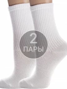 Комплект из 2 пар детских спортивных носков Conte kids рис. 000, БЕЛЫЕ (2-20С-167СП)