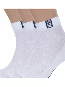 Комплект из 3 пар мужских носков RuSocks (Орудьевский трикотаж), 3-М-2211, БЕЛО-СИНИЕ