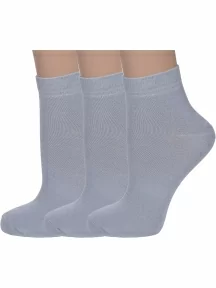 Комплект из 3 пар детских носков ХОХ, 3-d-1229, СЕРЫЕ