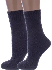 Комплект из 2 пар женских полушерстяных носков RuSocks (Орудьевский трикотаж) ТЕМНО-СИНИЕ (2-Ж3-38847)