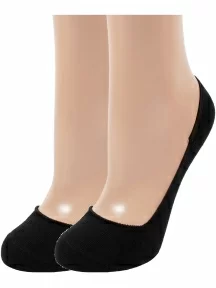 Комплект из 2 пар женских подследников ХОХ ЧЕРНЫЕ (2-SG-1301)