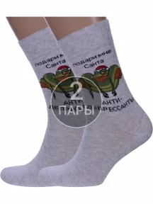 Комплект из 2 пар мужских носков Брестские (БЧК), 2-20С2146, рис. 536 СВЕТЛО-СЕРЫЕ МЕЛАНЖ