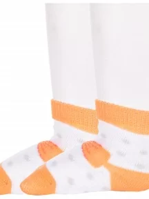 Комплект из 2 пар детских носков Conte kids, 2-5С-11СП, рис. 215, БЕЛО-ОРАНЖЕВЫЕ