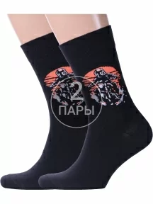 Комплект из 2 пар носков Брестские (БЧК), 2-21С4200, рис. 216 ЧЕРНЫЕ