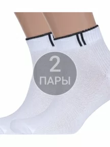Комплект из 2 пар спортивных носков Альтаир, 2-С192, БЕЛЫЕ