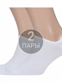 Комплект из 2 пар мужских ультракоротких носков Брестские (БЧК), 2-15С2315, рис. 000, БЕЛЫЕ