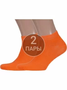 Комплект из 2 пар мужских коротких спортивных носков ХОХ ОРАНЖЕВЫЕ (2-SPM-180)