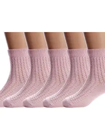 Комплект из 5 пар детских носков Conte kids рис. 903, ПЕПЕЛЬНО-РОЗОВЫЕ (5-20С-204СП)