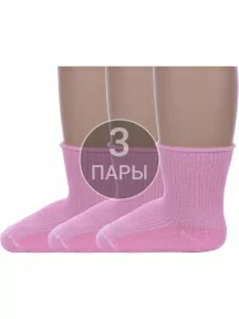 Комплект из 3 пар детских носков Альтаир, 3-С63, РОЗОВЫЕ