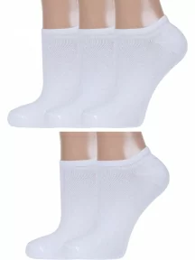 Комплект из 5 пар женских ультракоротких носков ХОХ, 5-G-3R7, БЕЛЫЕ
