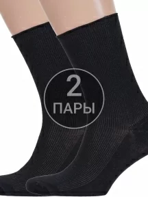 Комплект из 2 пар носков с анатомической резинкой Альтаир, 2-С198, ЧЕРНЫЕ