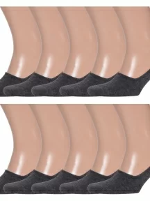 Комплект из 10 пар мужских подследников RuSocks (Орудьевский трикотаж) ТЕМНО-СЕРЫЕ (10-М-1220)