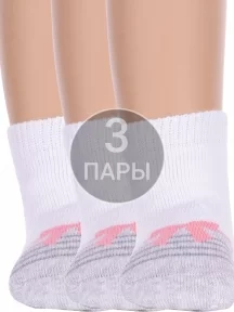 Комплект из 3 пар детских махровых носков Брестские (БЧК) рис. 052, БЕЛЫЕ (3-14С3060)