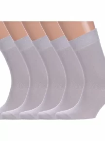 Комплект из 5 пар мужских носков GRAND LINE, 5-М-150, СЕРЫЕ