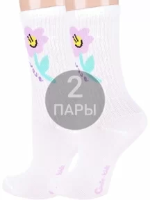 Комплект из 2 пар детских спортивных носков Conte kids, 2-20С-167СП, рис. 921, БЕЛЫЕ