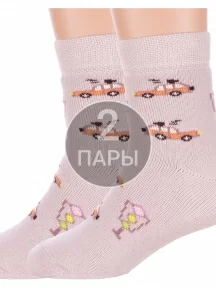 Комплект из 2 пар детских махровых носков Брестские (БЧК) рис. 805, ПЕРЛАМУТРОВЫЕ (2-14С3060)
