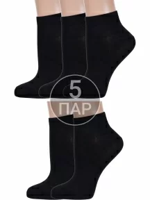 Комплект из 5 пар женских бамбуковых носков ХОХ ЧЕРНЫЕ (5-G-1125)