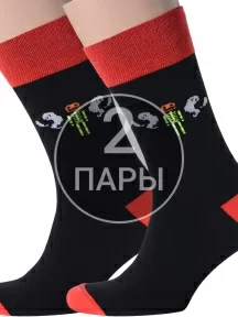 Комплект из 2 пар мужских носков MSCLUB №М18, 2-nm-217, "Скелет"