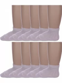 Комплект из 10 пар детских носков Альтаир, 10-М20, СВЕТЛО-БЕЖЕВЫЕ