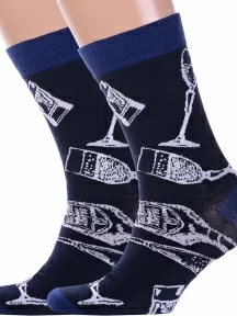 Комплект из 2 пар носков Hobby Line, 2-нус80129-01-20, ТЕМНО-СИНИЕ