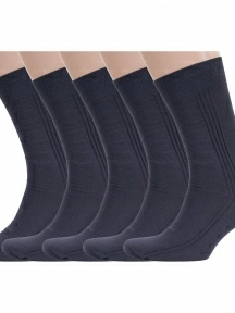Комплект из 5 пар мужских носков RuSocks (Орудьевский трикотаж) из 100% хлопка рис. 03, ТЕМНО-СЕРЫЕ (5-М3-11001)
