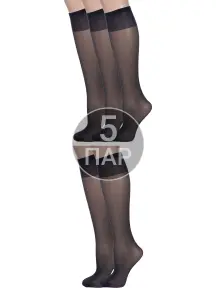 Комплект из 5 пар женских гольфов Conte Nero, черные (5-14С-57СП/Tension soft 40Г)