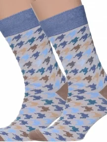 Комплект из 2 пар мужских носков MSCLUB №М30, 2-nm-329, МУЛЬТИКОЛОР в гусиную лапку