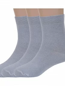 Комплект из 3 пар детских бамбуковых носков ХОХ, 3-D-1425, СЕРЫЕ