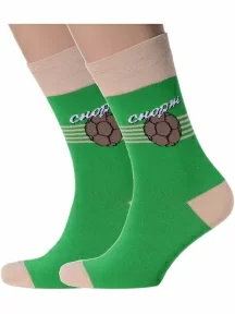 Комплект из 2 пар мужских носков MSCLUB №М11 ЗЕЛЕНЫЕ (2-NM-133)