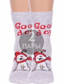 Комплект из 2 пар детских носков Брестские (БЧК), 2-20С3079, рис. 8003, СВЕТЛО-СЕРЫЕ МЕЛАНЖ