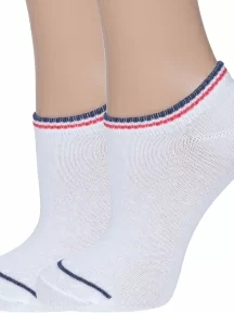 Комплект из 2 пар детских ультракоротких носков "Борисоглебский трикотаж", 2-8С29, БЕЛЫЕ