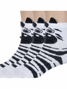 Комплект из 3 пар детских носков "Красная ветка", 3-С-788, БЕЛЫЕ