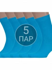 Комплект из 5 пар носков унисекс ХОХ БИРЮЗОВЫЕ (5-X-3R15)