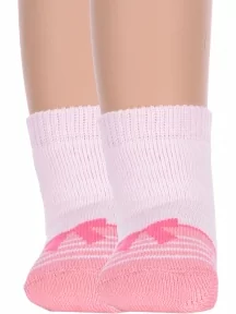 Комплект из 2 пар детских махровых носков Брестские (БЧК), 2-14С3060, рис. 052, СВЕТЛО-РОЗОВЫЕ