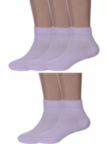 Комплект из 5 пар детских носков Альтаир, 5-Д82, СВЕТЛО-СИРЕНЕВЫЕ