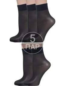 Комплект из 5 пар женских капроновых носков Conte Nero, черные (5-14С-55СП/Tension soft 40Н)