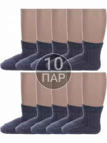 Комплект из 10 пар детских носков Альтаир ГРАФИТОВЫЕ (10-М20)