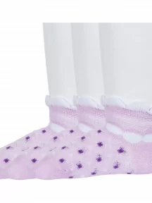Комплект из 3 пар детских носков "Борисоглебский трикотаж", 3-8СД3001, СИРЕНЕВЫЕ