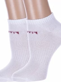 Комплект из 2 пар женских спортивных носков Альтаир, 2-А217, рис. 1, БЕЛЫЕ