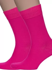 Комплект из 2 пар мужских носков Sergio Di Calze (PINGONS) из мерсеризованного хлопка, 2-17SC6, ФУКСИЯ