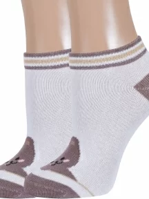 Комплект из 2 пар детских носков "Борисоглебский трикотаж", 2-8С96, БЕЛЫЕ
