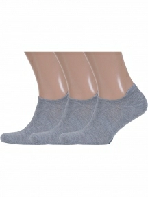 Комплект из 3 пар мужских ультракоротких носков DiWaRi, 3-17С-144СП, рис. 000, СЕРЫЕ