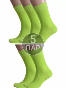 Комплект из 5 пар мужских носков Альтаир, 5-H226, САЛАТОВЫЕ
