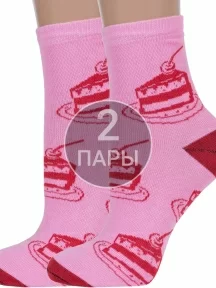 Комплект из 2 пар женских носков Альтаир, 2-А215, РОЗОВЫЕ