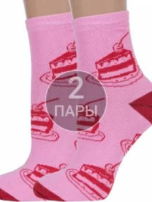 Комплект из 2 пар женских носков Альтаир, 2-А215, РОЗОВЫЕ